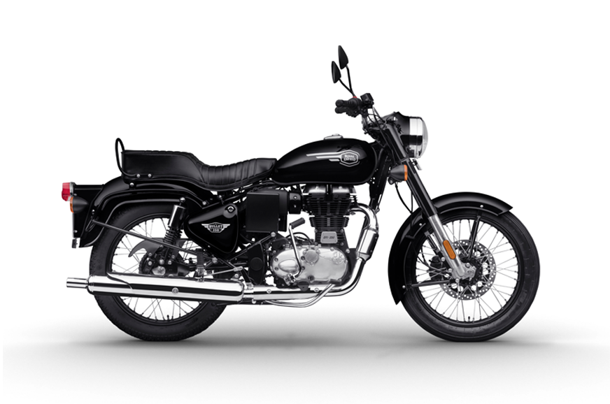 bullet 350 es jet black on road price